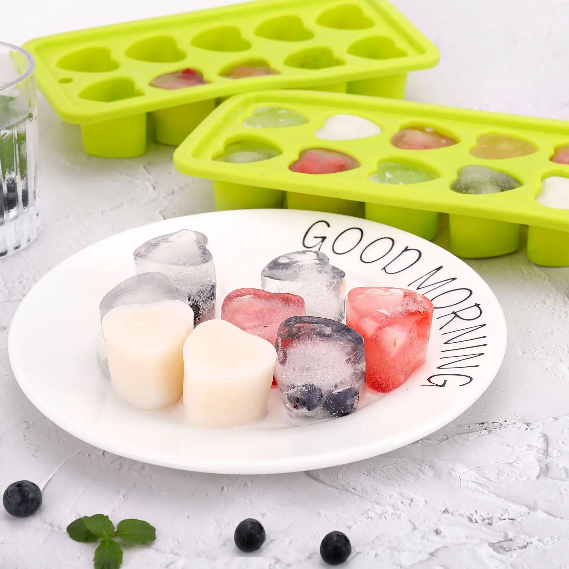 Amazon Best Seller Heart Type Star Utensils Ice Molds Kitchen Products Ice Tray Kitchen Tabletop Silicone Ice Cube Tray