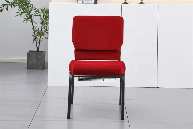 Красные новые взаимосвязанные церковные стулья из Китая церковный стул с книжной полкой