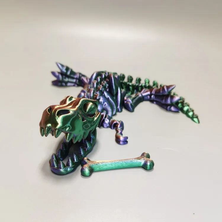 3D Printed Rapid Prototyping Fidget Toy Articulated Tyrannosaurus Rex Skeleton Dinosaur Model 17/25cm Rotatable Gift