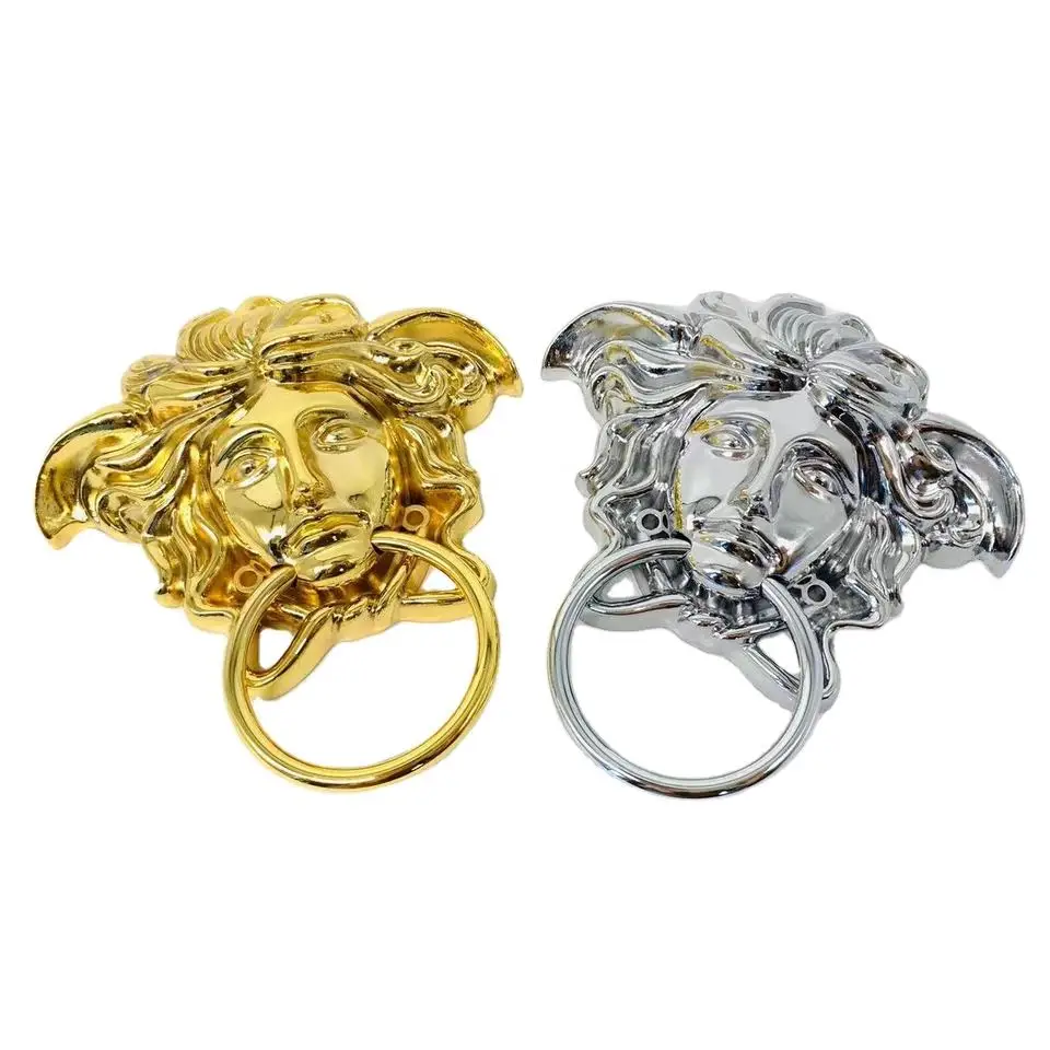 HUAWEI Furniture Hardware Fittings Accessories Classic Gold And Chrome Antique Big Ring Zinc Alloy Metal Cabinet Knobs Handles