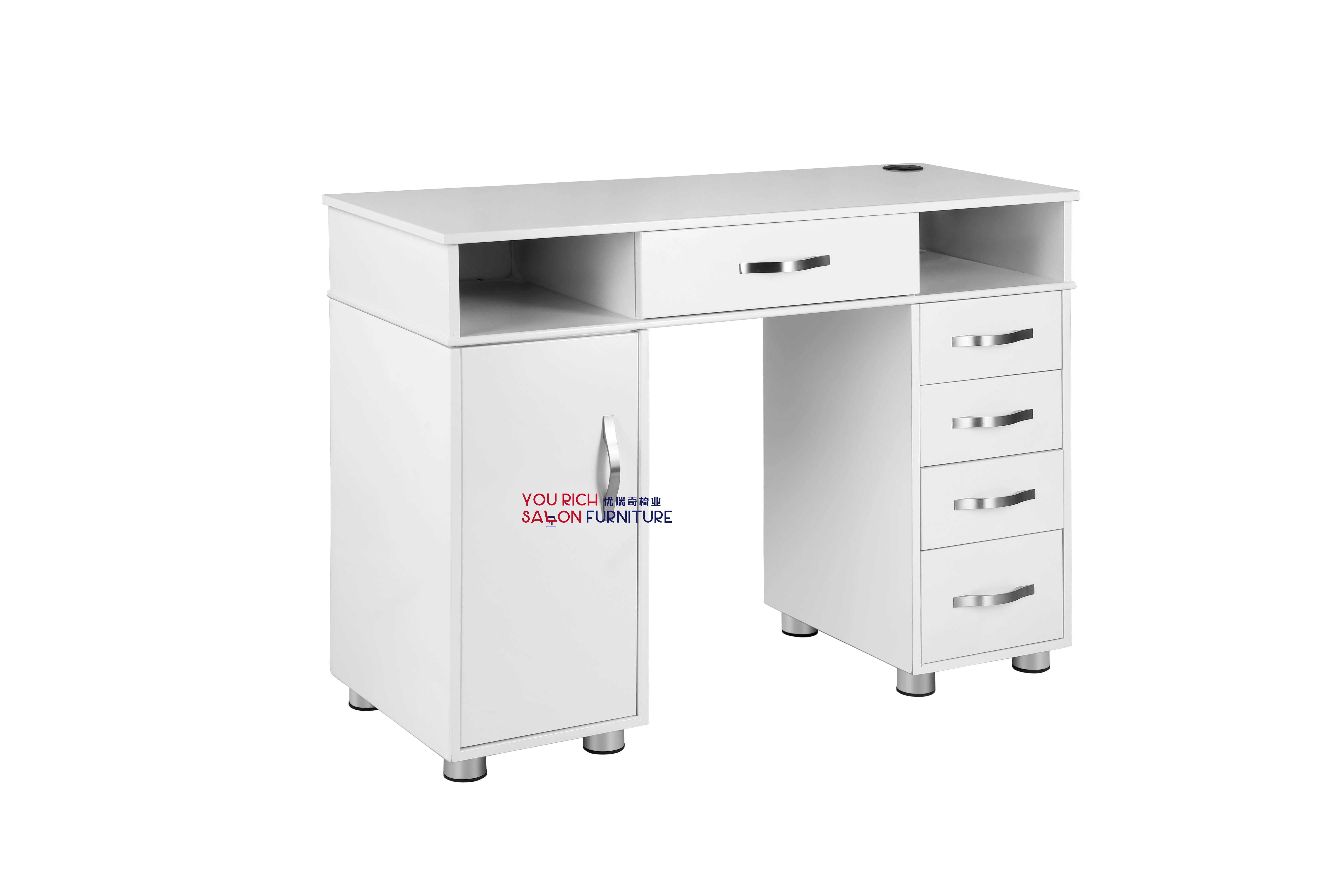 cheap salon furniture high quality  ready to ship manicure table whole nail table with vacuum