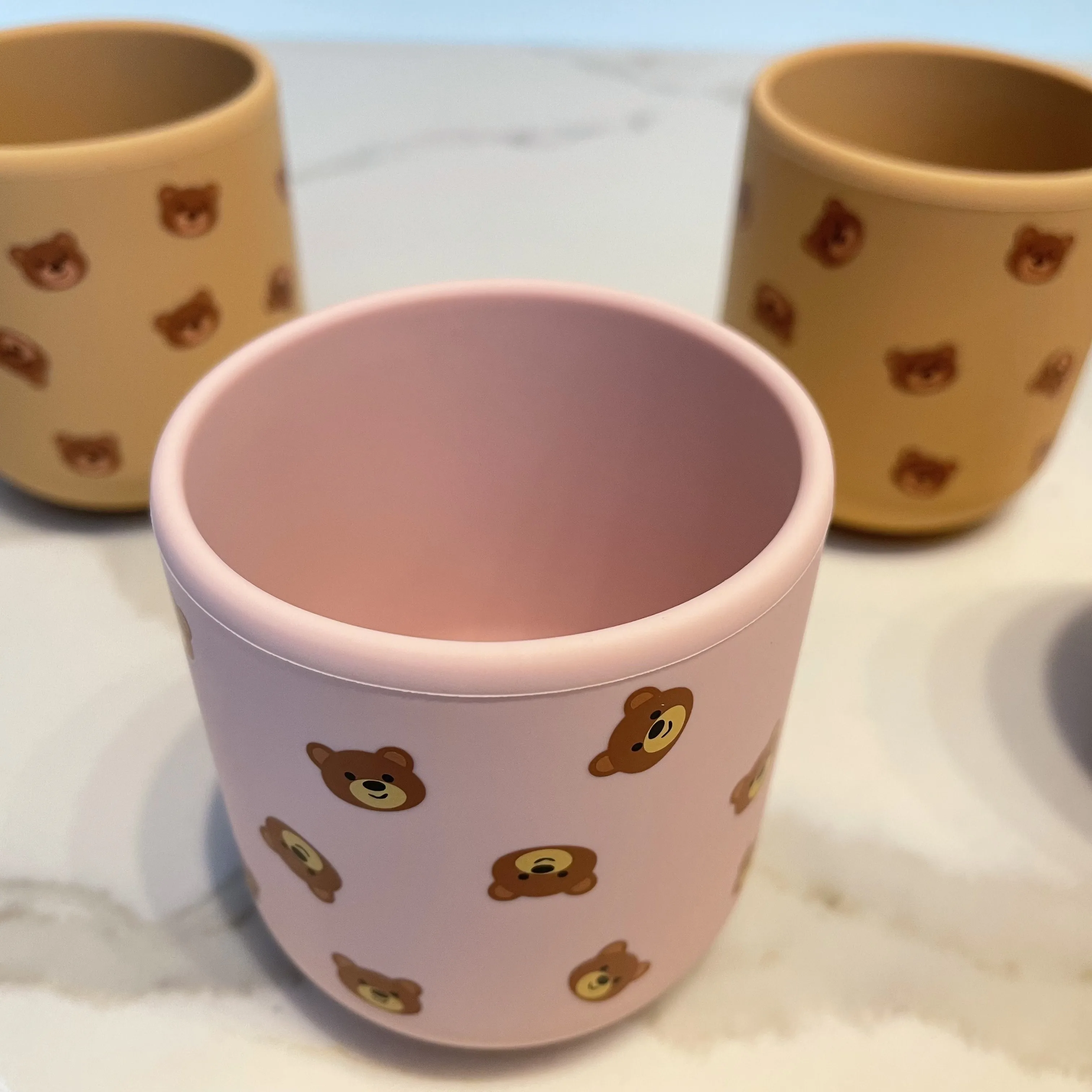 Baby Products 2022 BPA Free Unbreakable Toddler Open Learning Cups Infants Drinking Silicone Baby Training Cup