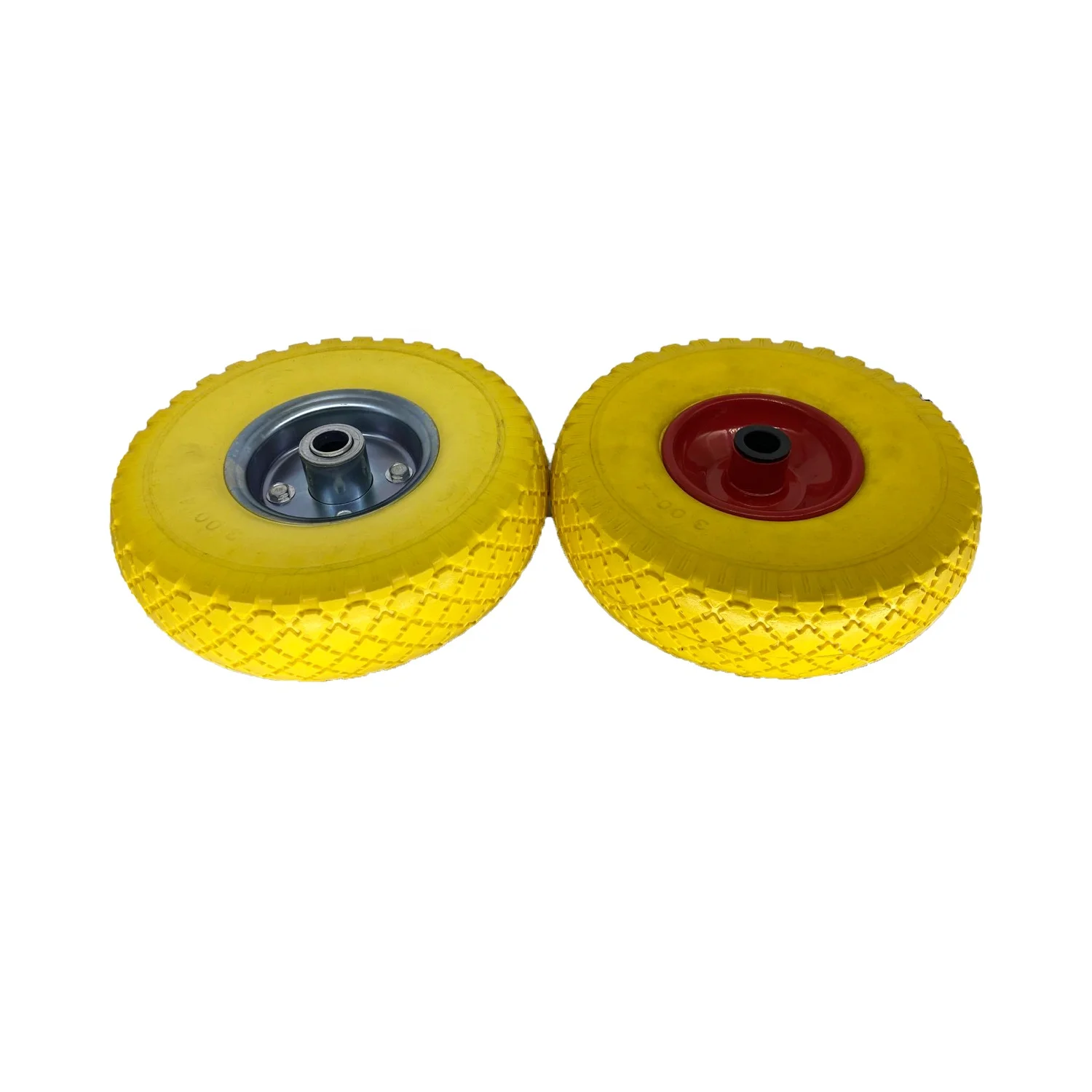 3.0-4 non-inflatable solid polyurethane foam rear wheel PU foamed wheel barrow tire 10 inch