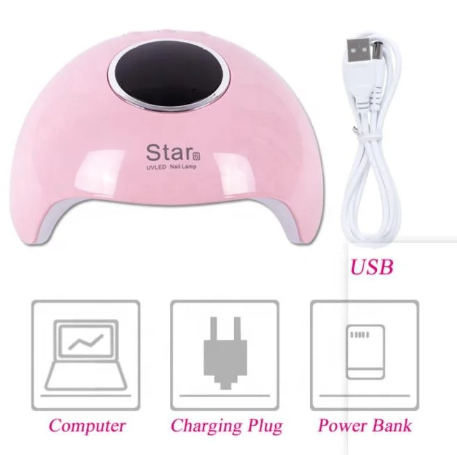 
36W LED Uv Gel Nail Lamp professional nail gel polish dryer electric USB plug 