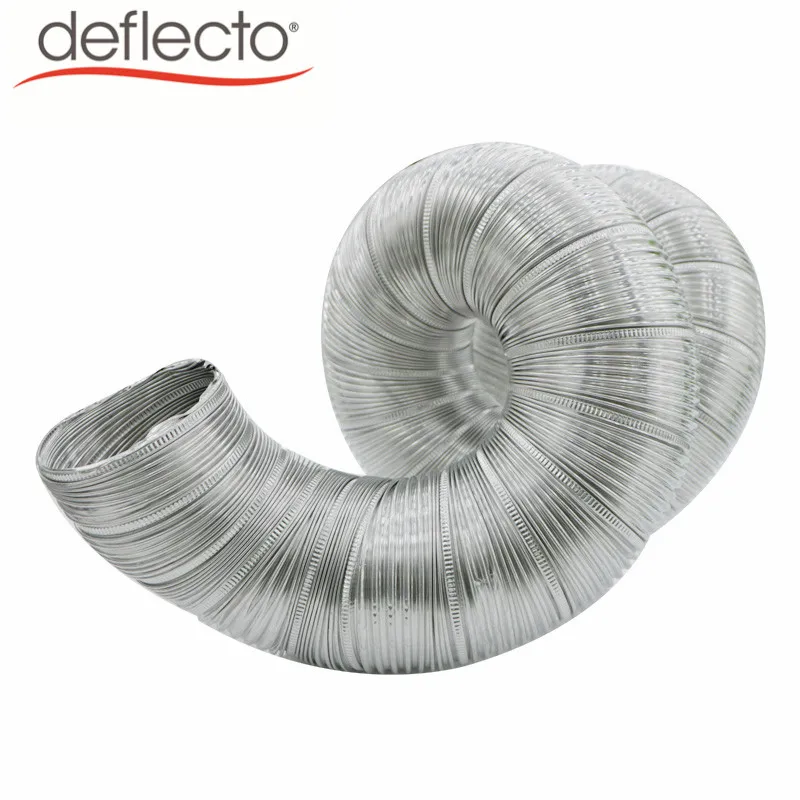 1-6 M length Semi Rigid Aluminium Ducting can be crimped or equipped with galvanized steel connectors/collars