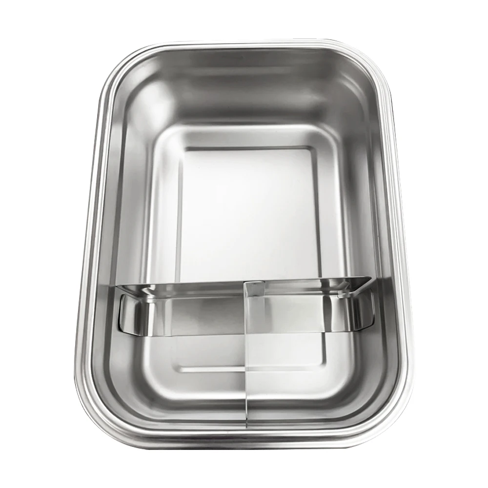 LIHONG Custom logo 304 stainless steel lunch box kids bento box compartment snack metal food container