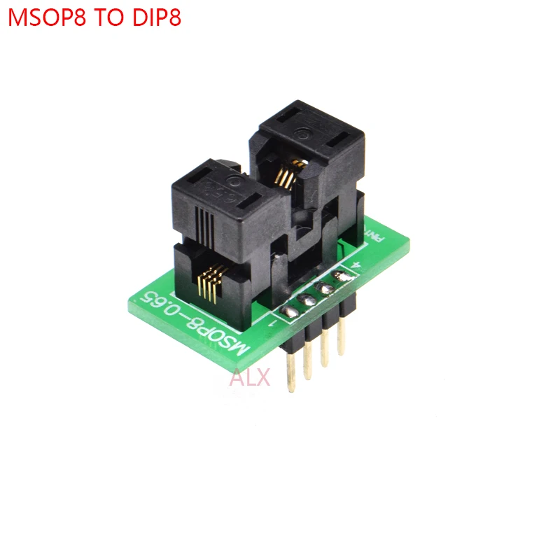 MSOP8 TO DIP8 programmer adapter socket MSOP TO DIP CONVERTER MCU test chip IC FOR 0.65MM PITCH