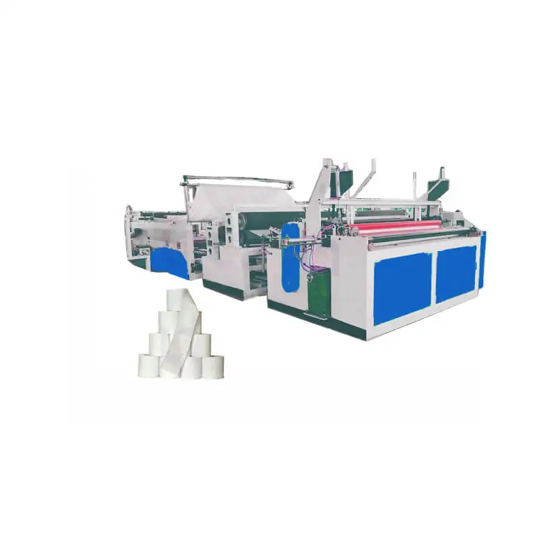 China supply Embossing Toilet Tissue Paper Roll Rewinding Machine Small scale 1880 type