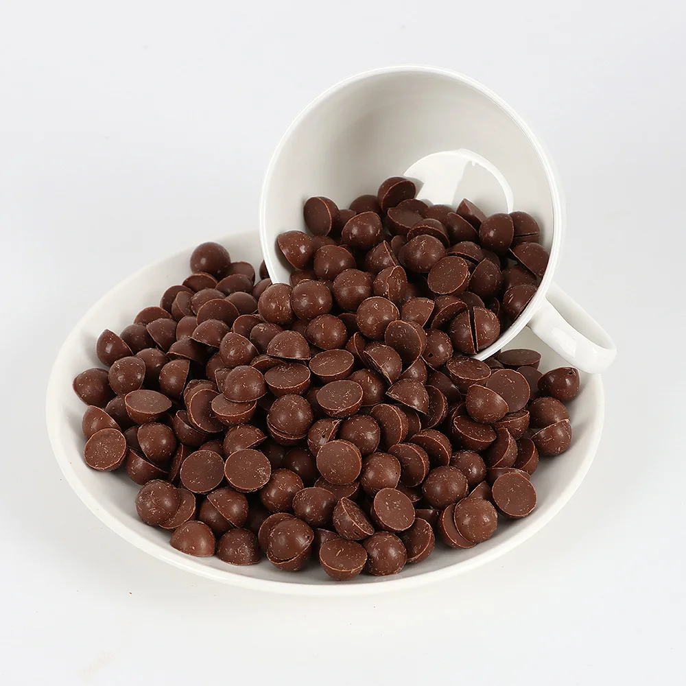 Premium Quality Pure Milk Chocolate Chips Chinese Factory Wholesale Cocoa Ingredients
