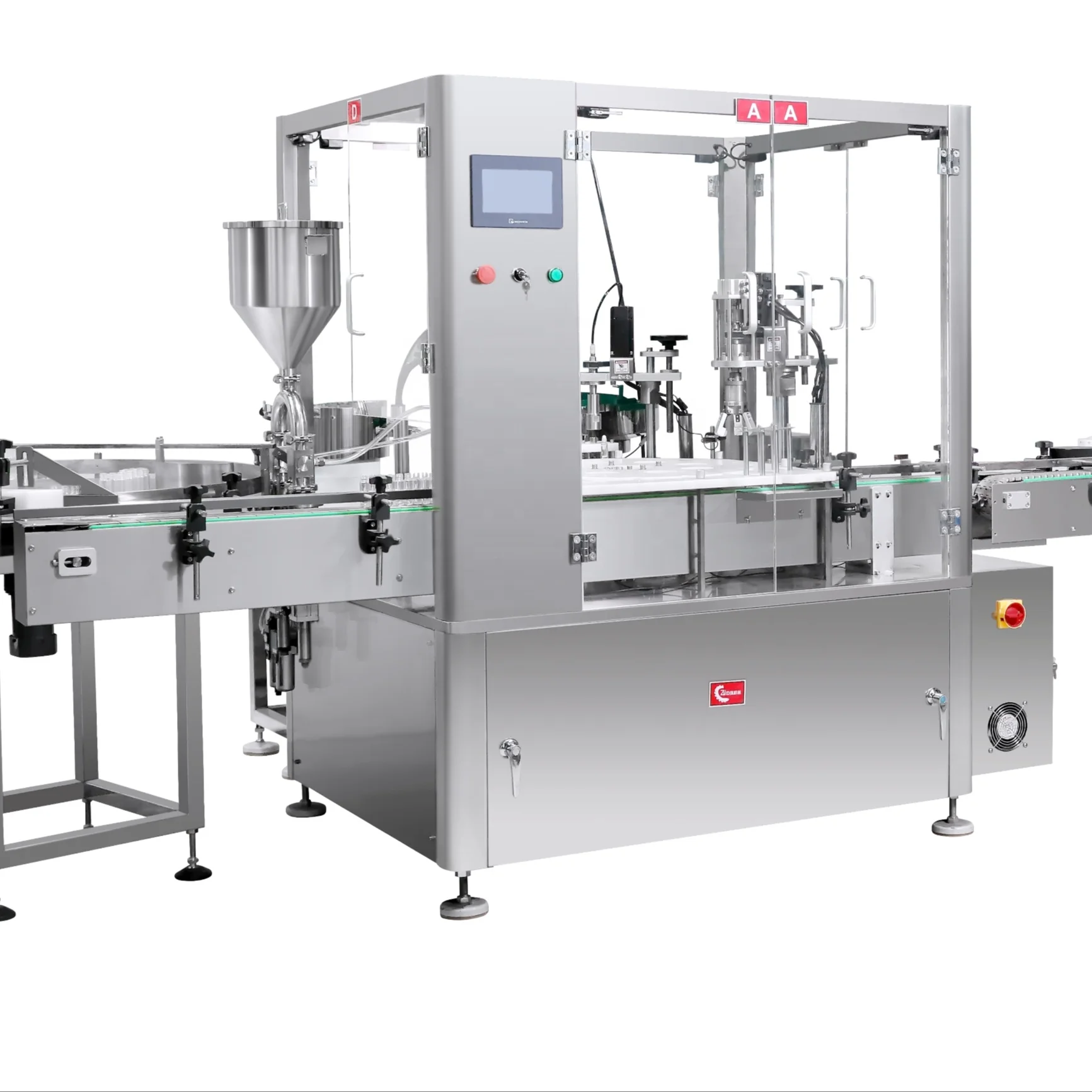 Mechanical hand style double-head filling and capping machine DTNX-60Y type