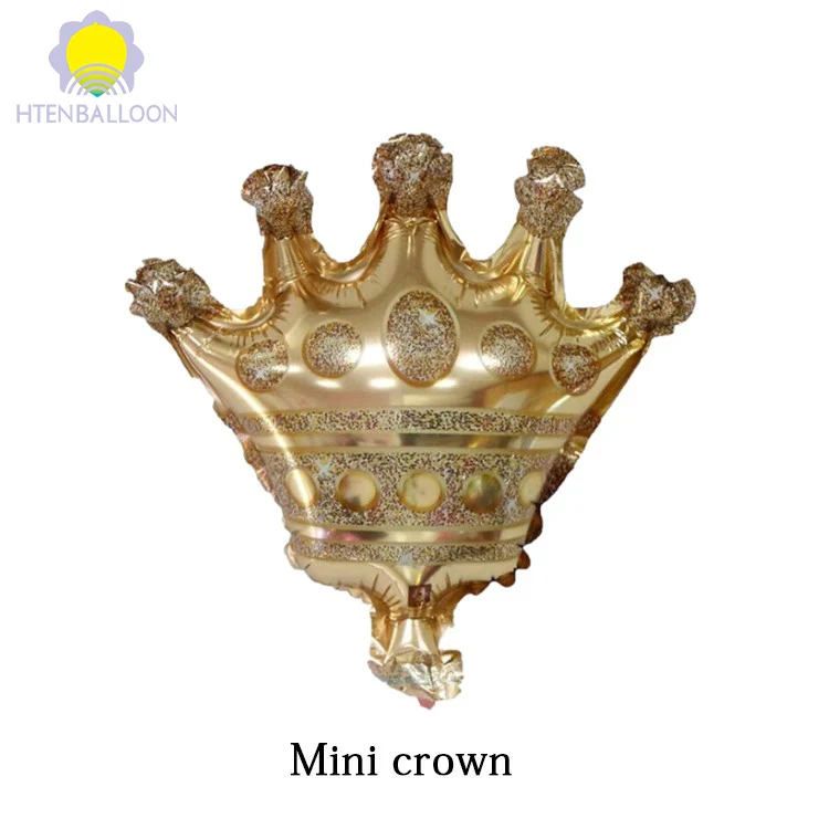 
Wonderful Big Royal Crown Foil Balloon Foil Christmas Self-sealing Gold Crown Shape balloon 