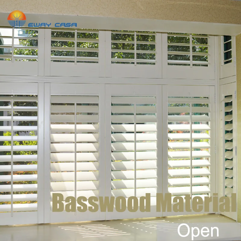 
Classical Wooden Plantation Shutter customized for living room bed room home and office Indoor Decoration WS_BW 