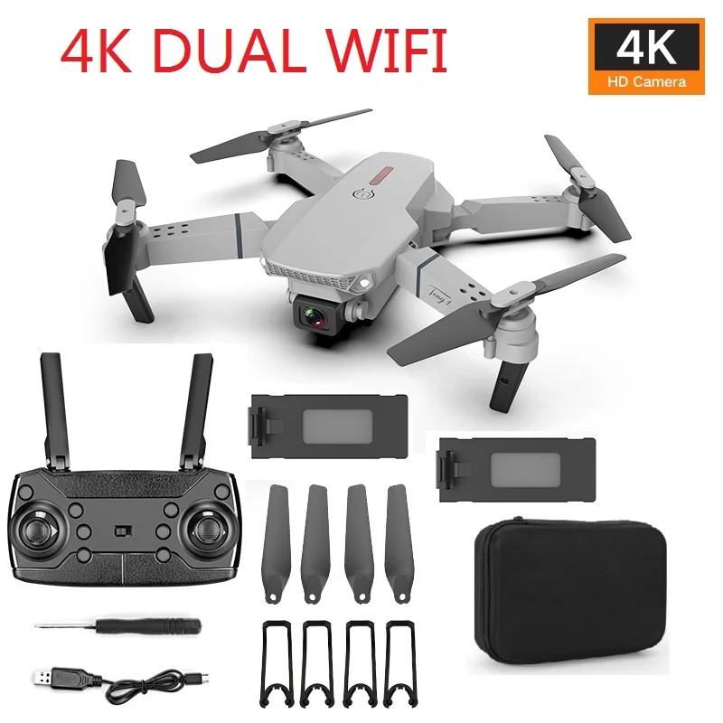 Складной Дрон e88 pro 4k gps с камерой hd Квадрокоптер APP Управлением игрушка дешевый мини-Дрон время полета
