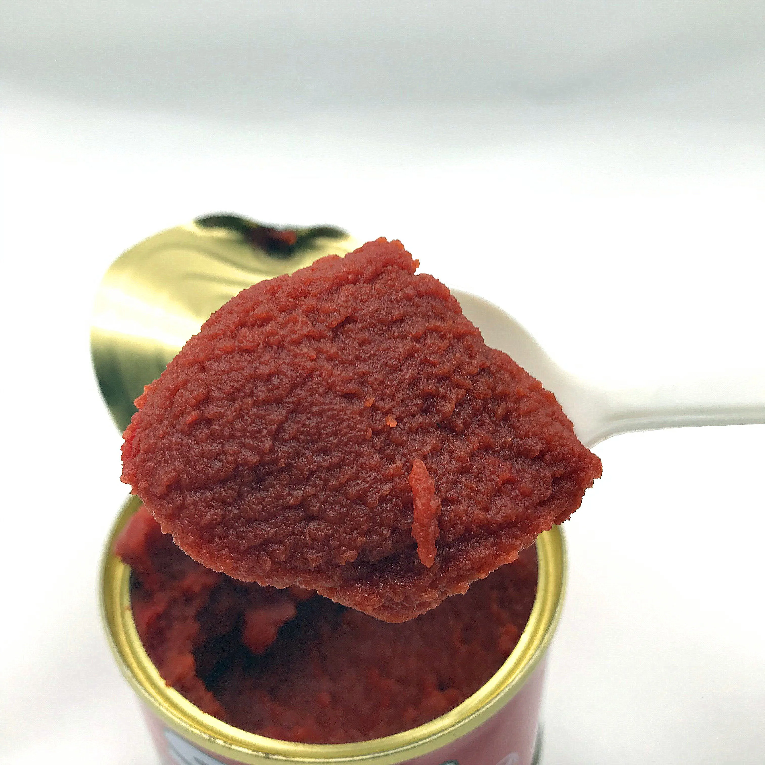 Double concentrate tomato paste canned food 400g tin 28-30% brix For Halal African Muslim Food Cooking