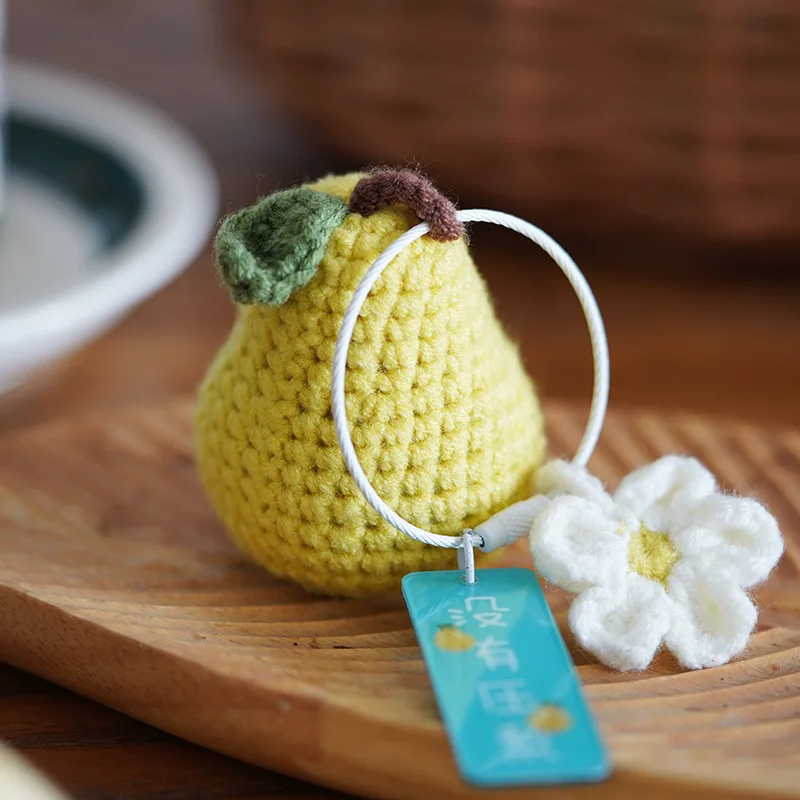 Chinese pears Good luck beginner crochet kit for adults diy key chain handmade crochet animals for sale