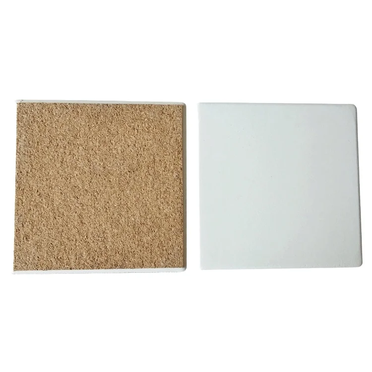 manufacturer high quality new design absorbent blank square ceramic tile for sublimation cup coaster