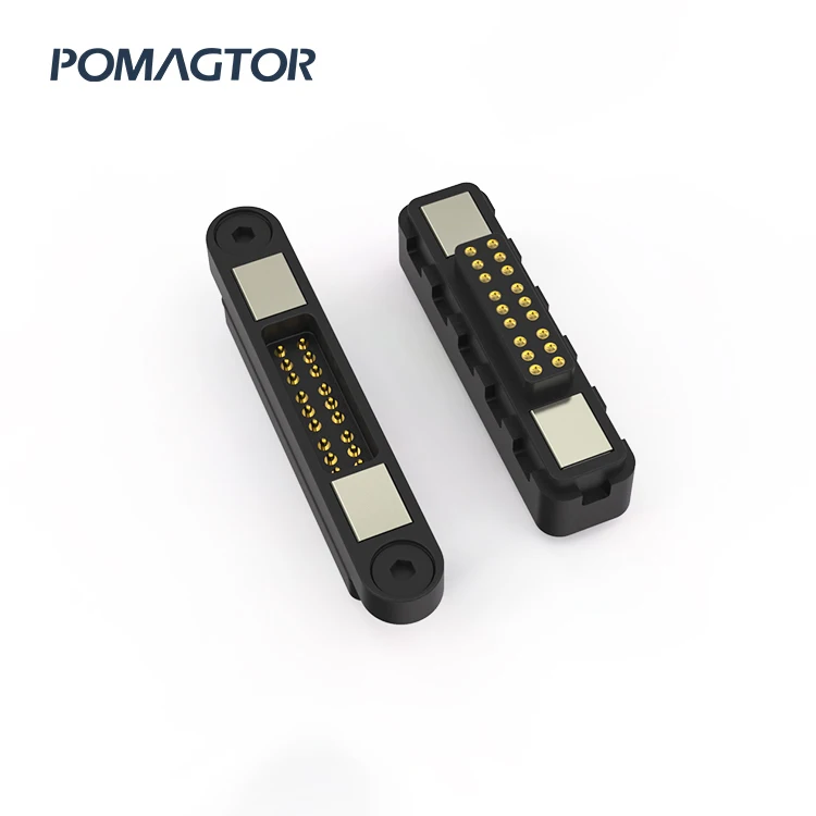 Customized Magnetic Pogo Pin Connector Reasonable Price Usb 12V 2A Power Pa46 13.5*8.5mm 30000 Times Male&female Pomagtor C3604