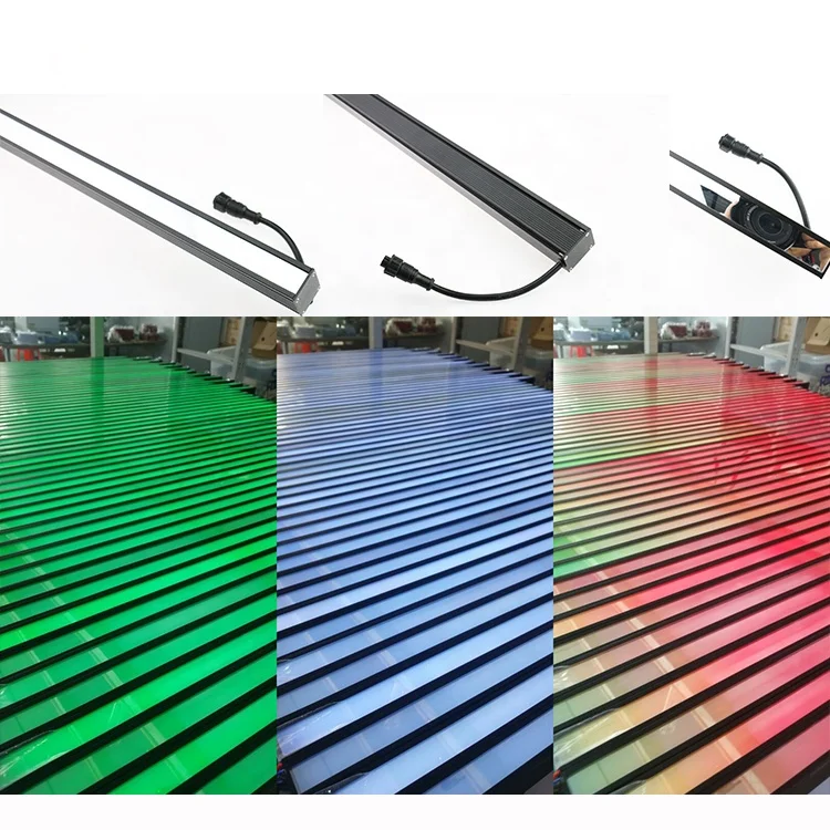 Square DC12V 60PCS Adjustable Angle Linear LED Christmas Decorations Linear Exterior Facade RGB Stage Light Pixel RGB LED Light