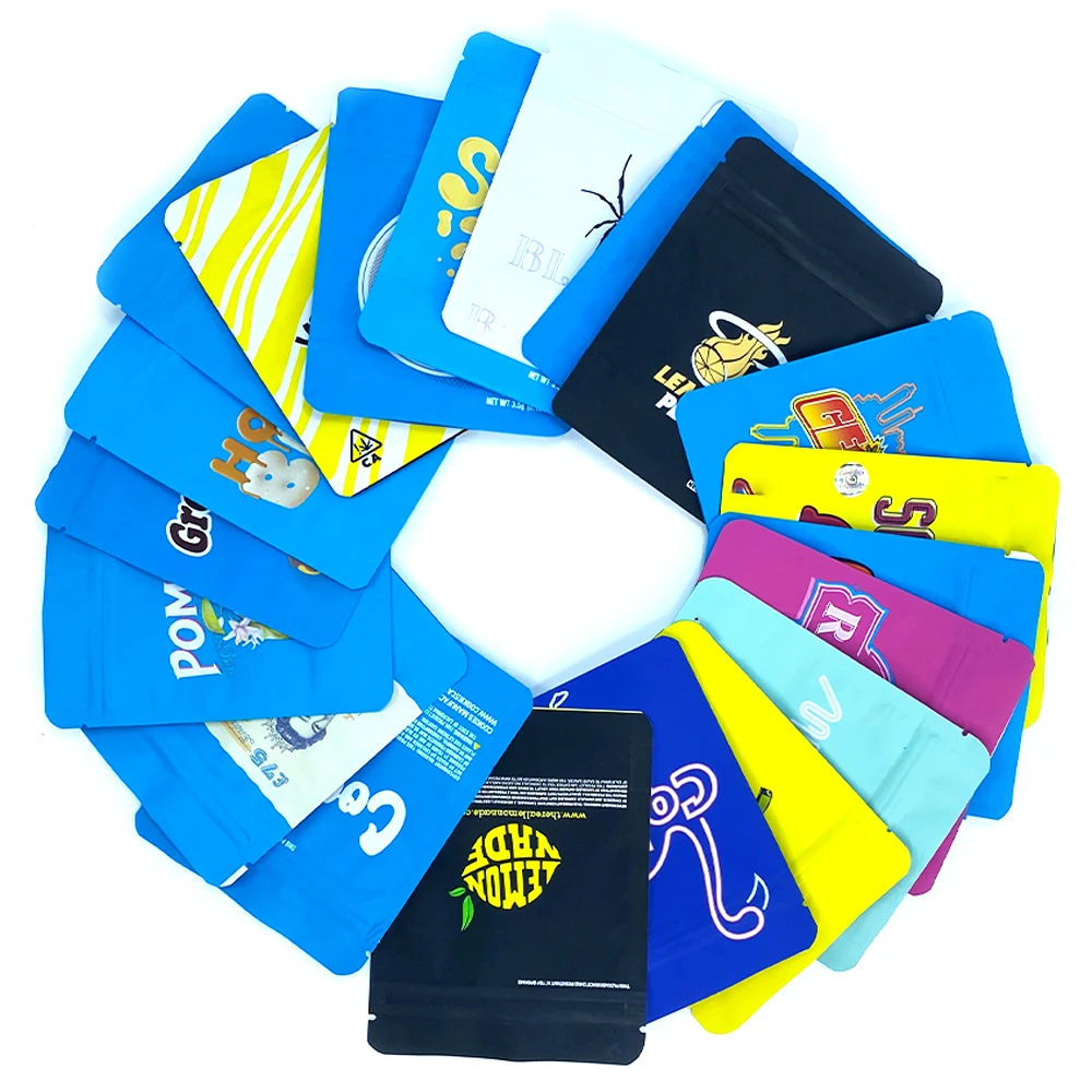 
In Stock 3.5g Stand Up Cookies Runtz Ziplock Packing Smell Proof Mylar Bag Custom Printed 