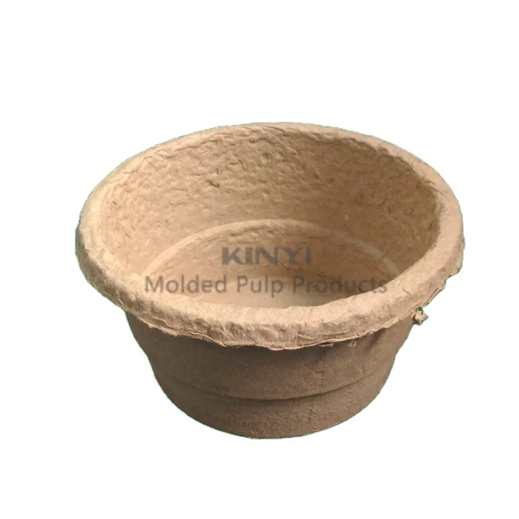 
Biodegradable recycled paper pulp round plant flower pots 