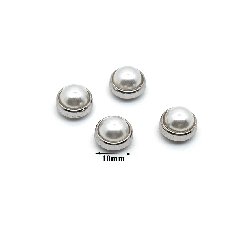 10 mm rhinestone crystal  jeans rivets artificial rose gold pearl rivets studs spike for belts pants shoes bags