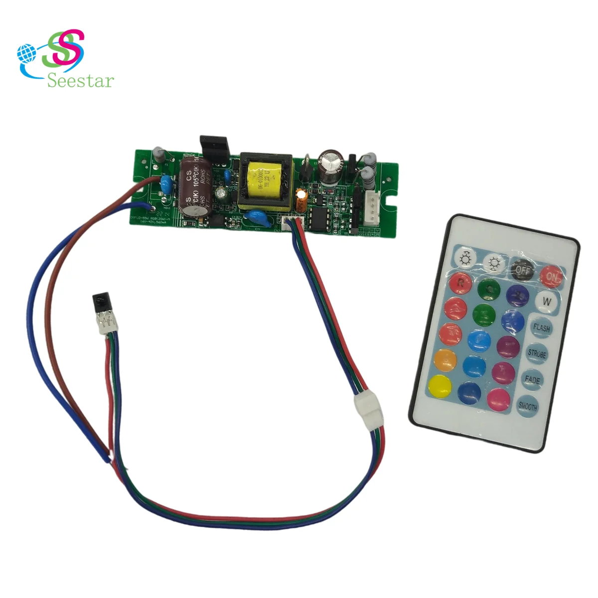 10W RGB LED Driver 20-40vdc 280mA Constant Current Outdoor light Power Supply Isolated Memory Function with Remote IR sensor