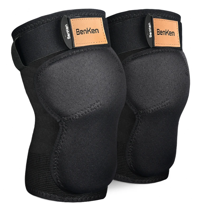 Benken Adult Fitness ski Shockproof Knee Brace Non-Slip Stretchable Sports Kneepad Flexible Basketball Sport Protective Knee pad
