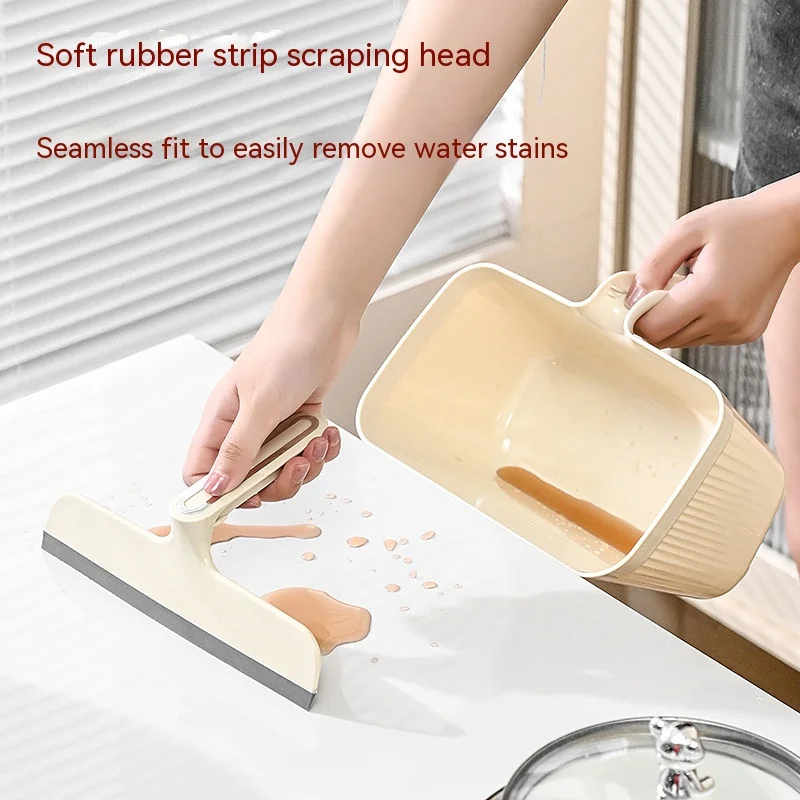 Factory Wholesale Kitchen Small Scraper Cleaning Set Tabletop Wiper Household Multifunctional Tabletop Trash Can