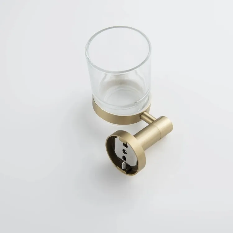 Retro Style Surface Single Cup Holder Glass Cups Metal Bathroom Accessories Toothbrush Tooth Cup Holder