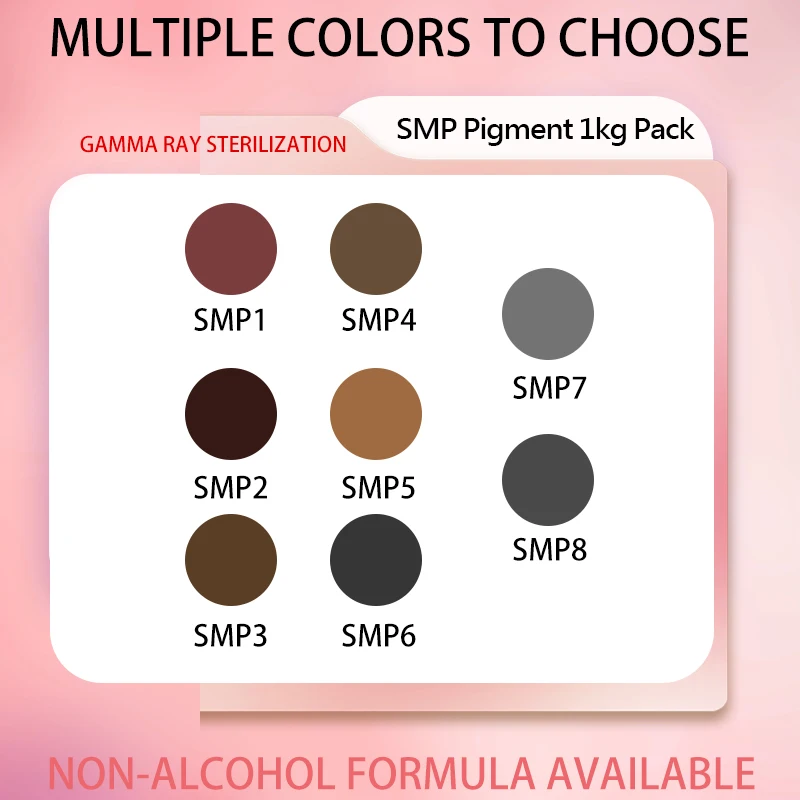 Professional SMP Pigments  Scalp Micropigmentation Micro Hair Tattoo Ink OEM Microblading Pmu Organic Pigment