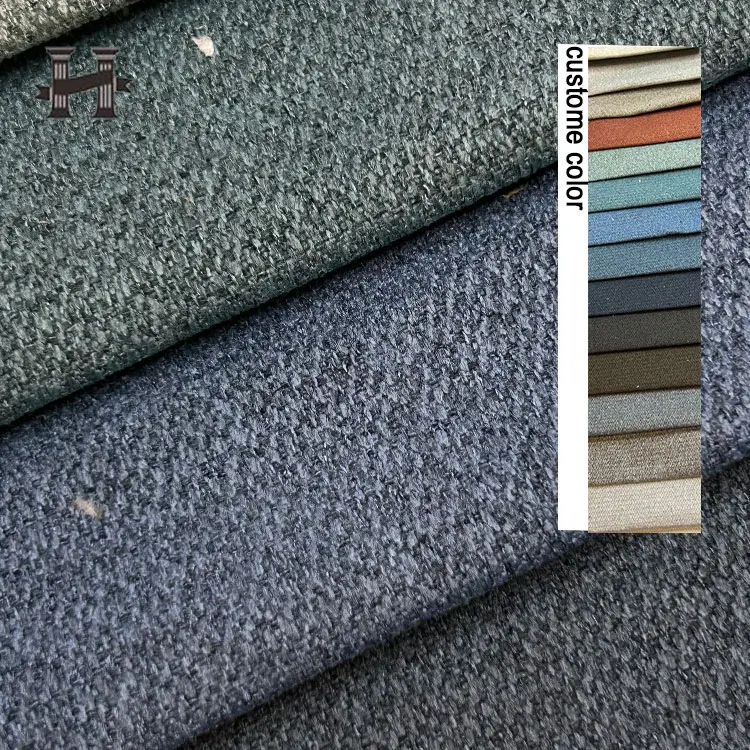 Linen Look Home Textile Fabric Multicolored Linen Fabric 100 Polyester Linen Fabric