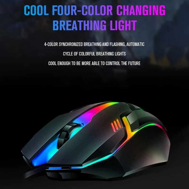 Проводная игровая клавиатура G09 RGB мышь комбинированная гарнитура набор из 4 предметов