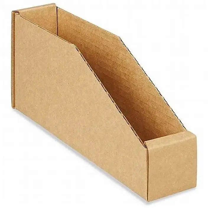 Custom Parts Box Carton Tray Folding File Storage Box Folder Kraft White Open Top Corrugated Bin Boxes
