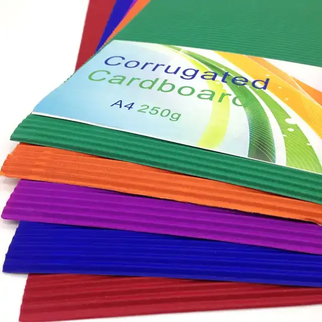 10PCS 200GSM A4 Color Corrugated Paper Flute Paper