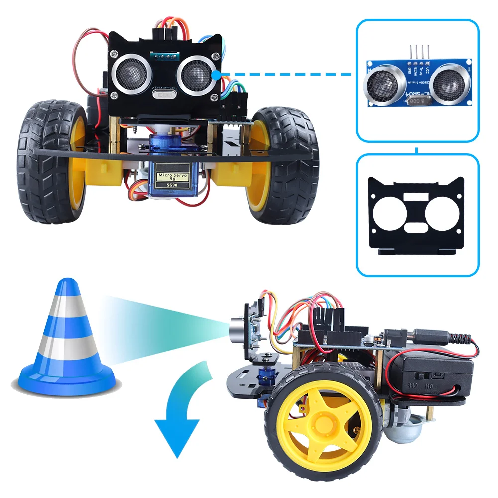 Factory Cost Effective 2WD Smart RC Robot Wireless Remote Control Car WIFI Smart Robot Car ESP8266 D1 Robot Kit