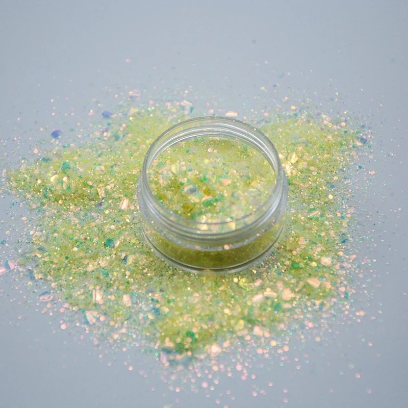 Fashion box package various color and shapes wholesale bulk glitter for  glitter powder glitter dust