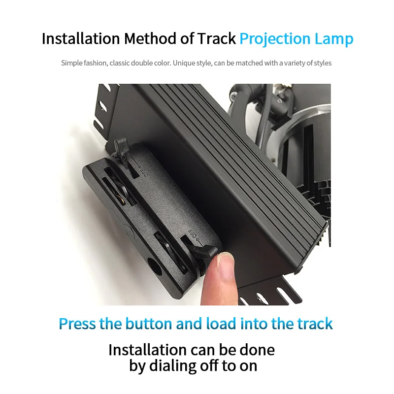 50w rotating advertising HD custom text pattern  table track LED  logo projector lamp