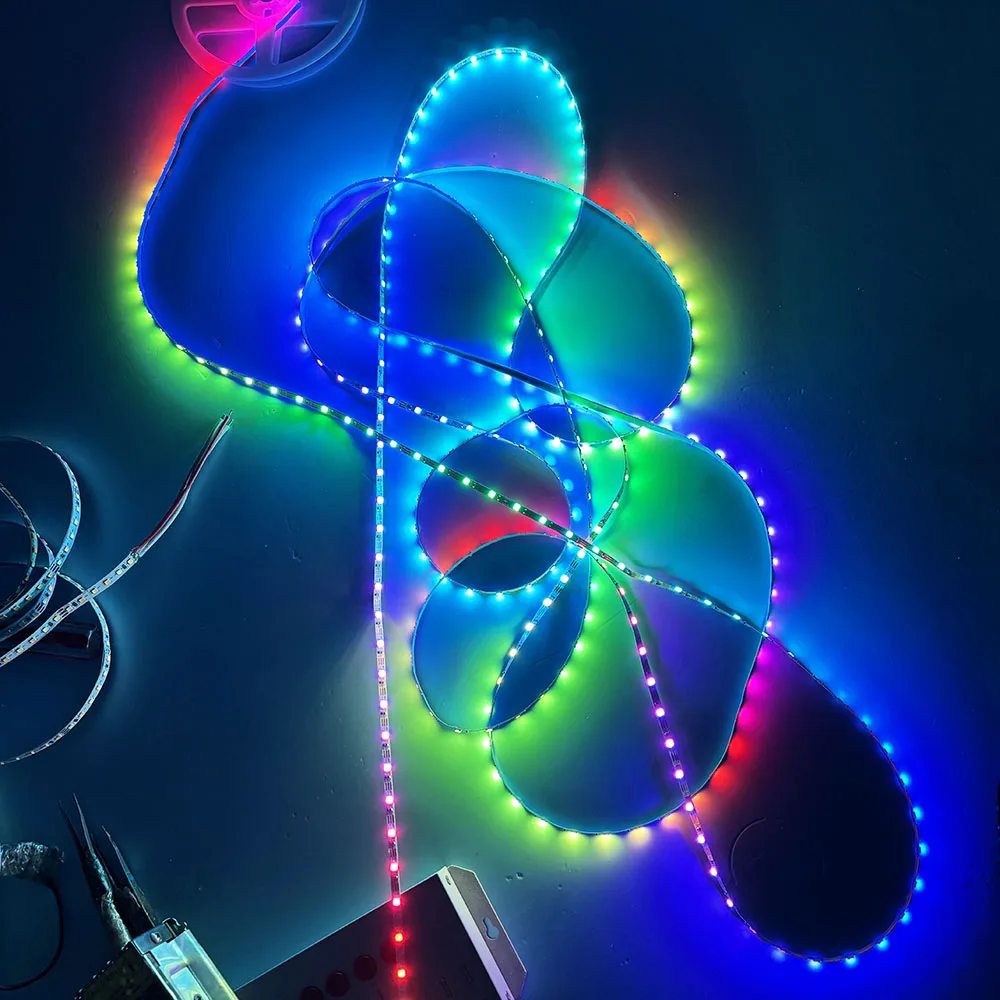Wholesale car decoration high voltage strip lighting wireless 20cm/cut car rgb led strip light