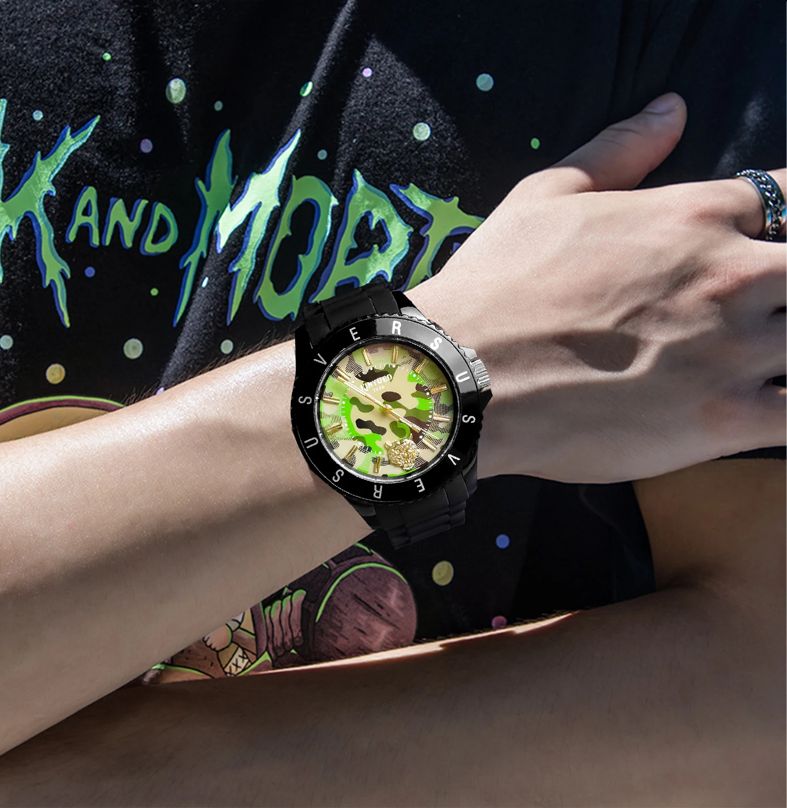 2023 KINYUED Factory Hot selling Quartz Watches Life Waterproof  Wristwatch Men Quartz Movement for Men