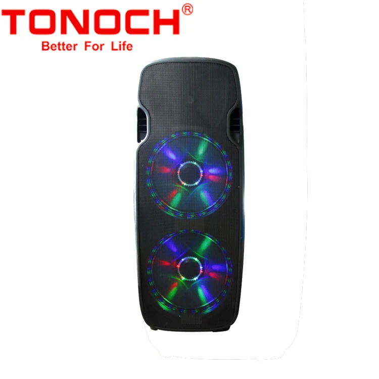 Double 15 inch  Professional audio bass BT Speaker With LED from manufacturer