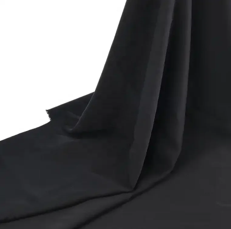 Formal Black 130--180gsm Peach Skin 100% Polyester Abaya Fabric  for Women Muslim Dress 2023 Dubai