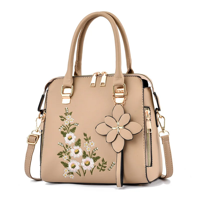 famous premium luxury fashion designer crossbody ladies women pu leather flower handbag