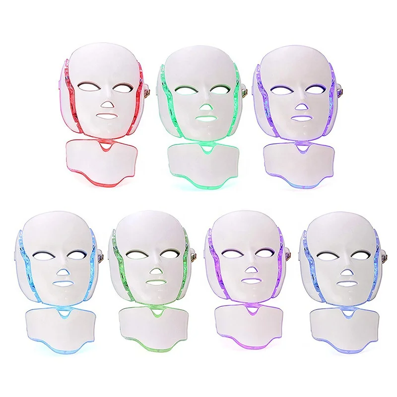 7 Colors home use micro current face massage led mask infrared red light therapy machine