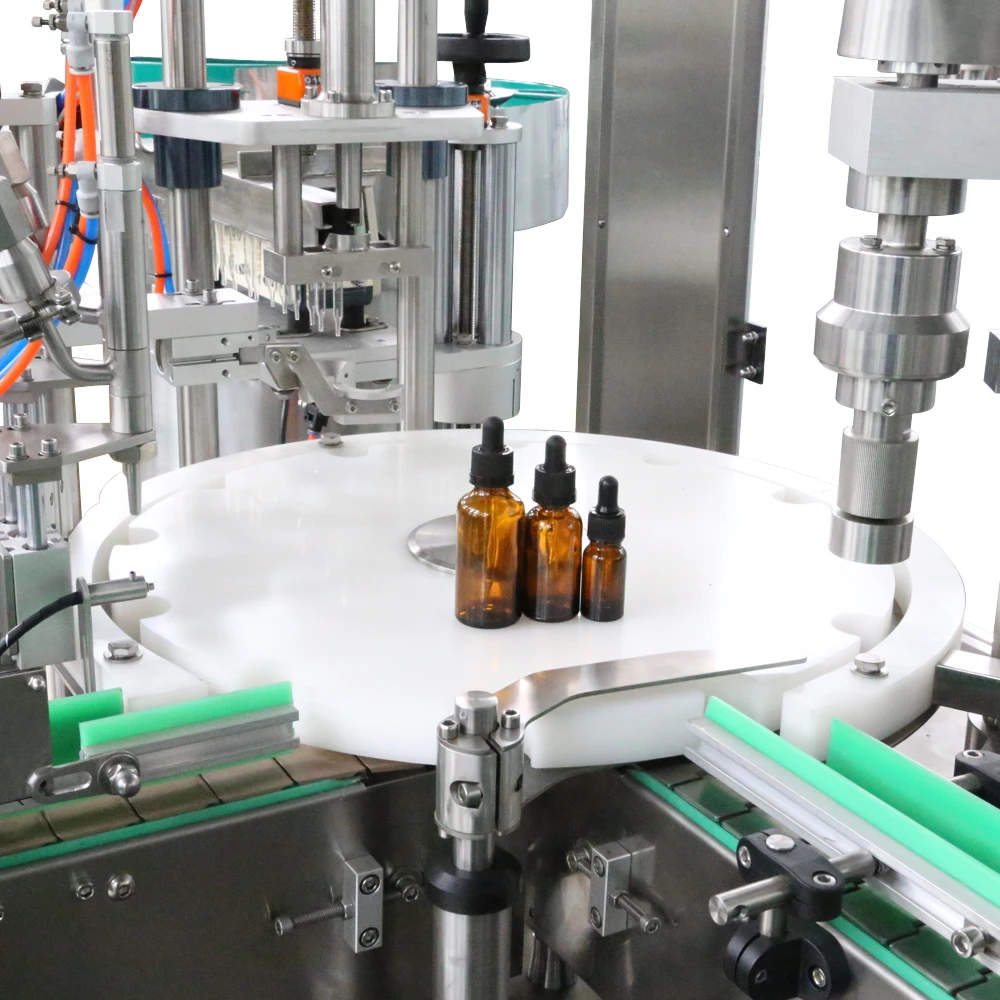 Automatic Jar can plastic bottle vial packaging bottle Cement glue filling capping machine cheap price for PVC super glue fill