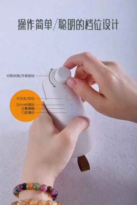 2022 wholesale Household Items Sealing machines and Safe Cut Impulse Handheld Vacuum Food Bag USB Plastic Sealer