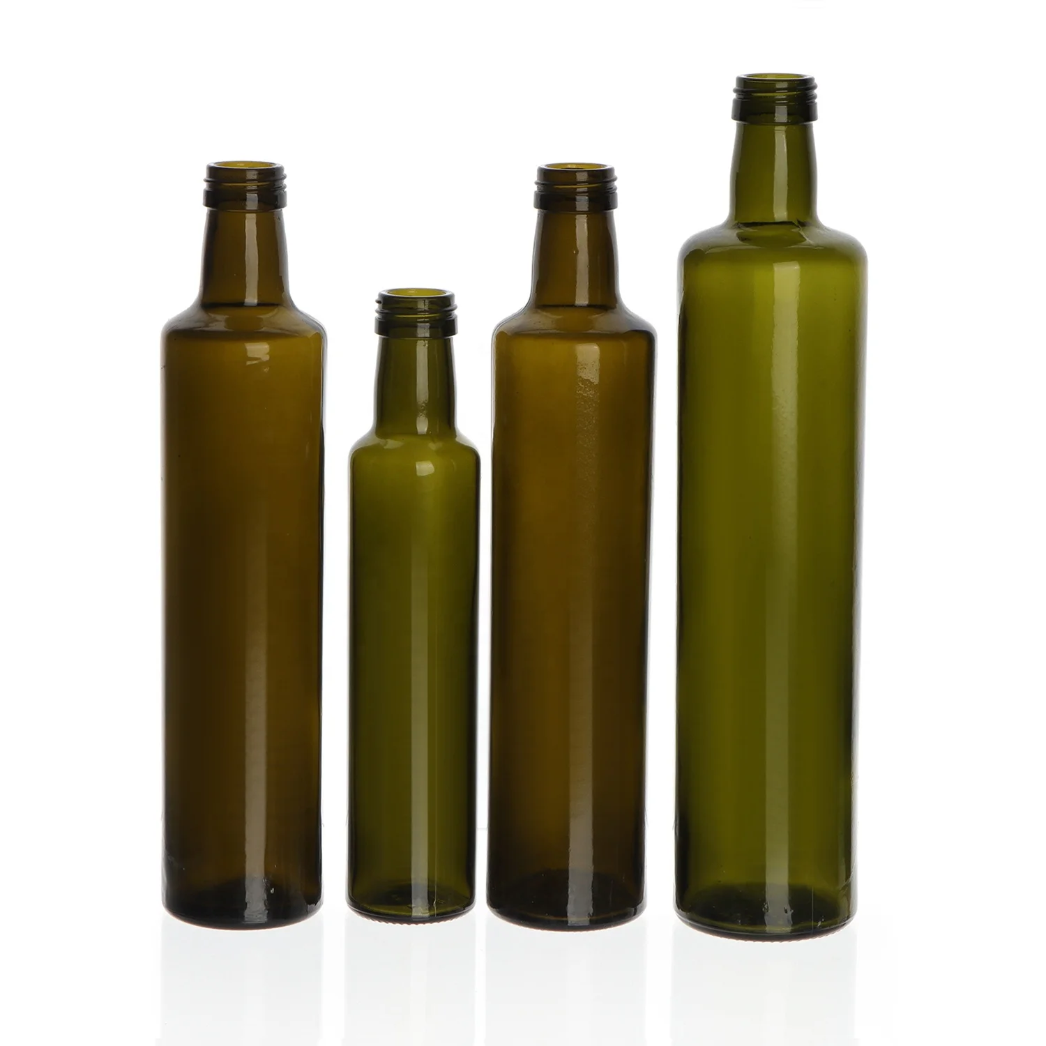Round 100ml 250ml 500ml 750ml 1L Glass Olive Oil Packing Bottles With Stoppers