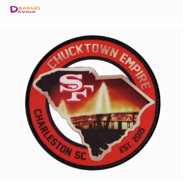 Custom badges style high embroidered letters 3D embroidery patch for clothing bag hats Wholesale Custom Sublimation patch