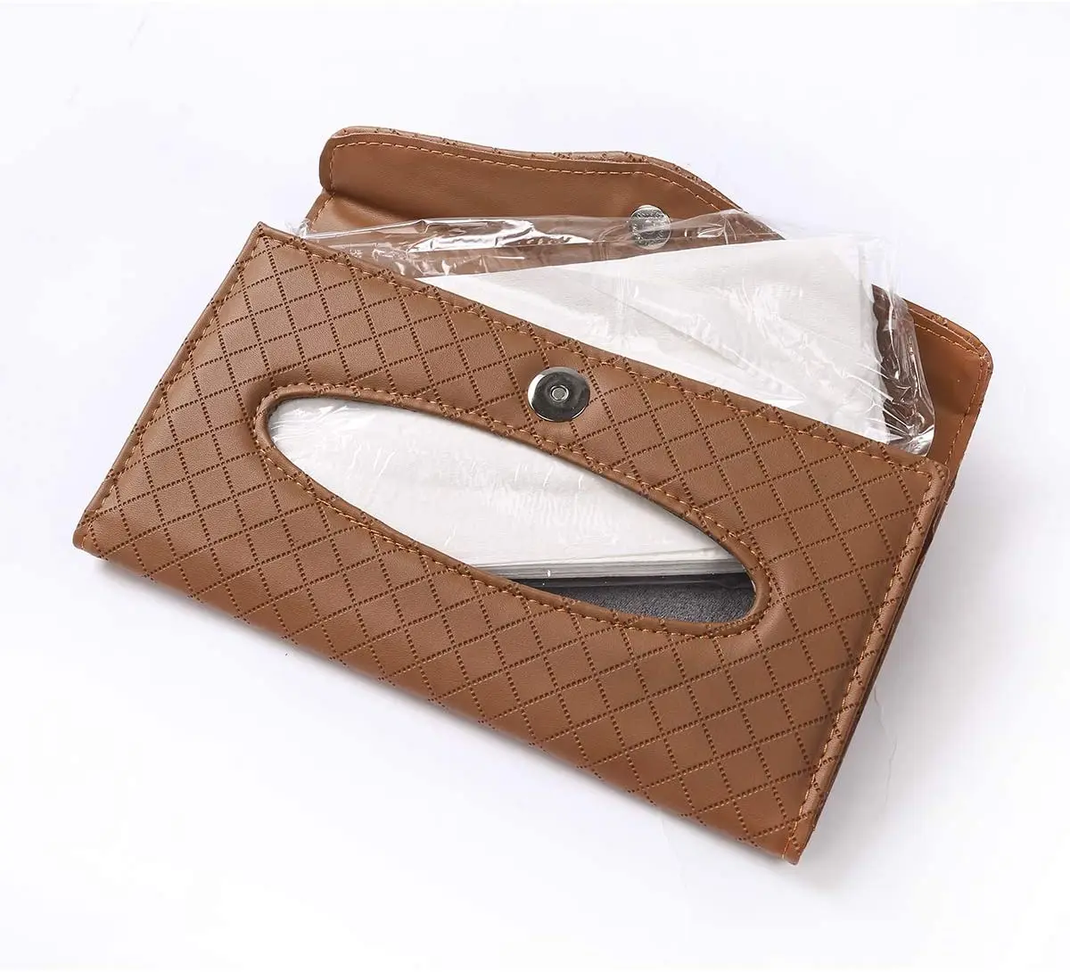 
Tissue Box Sun visor napkin holder PU leather backseat tissue case holder for car and vehicle 