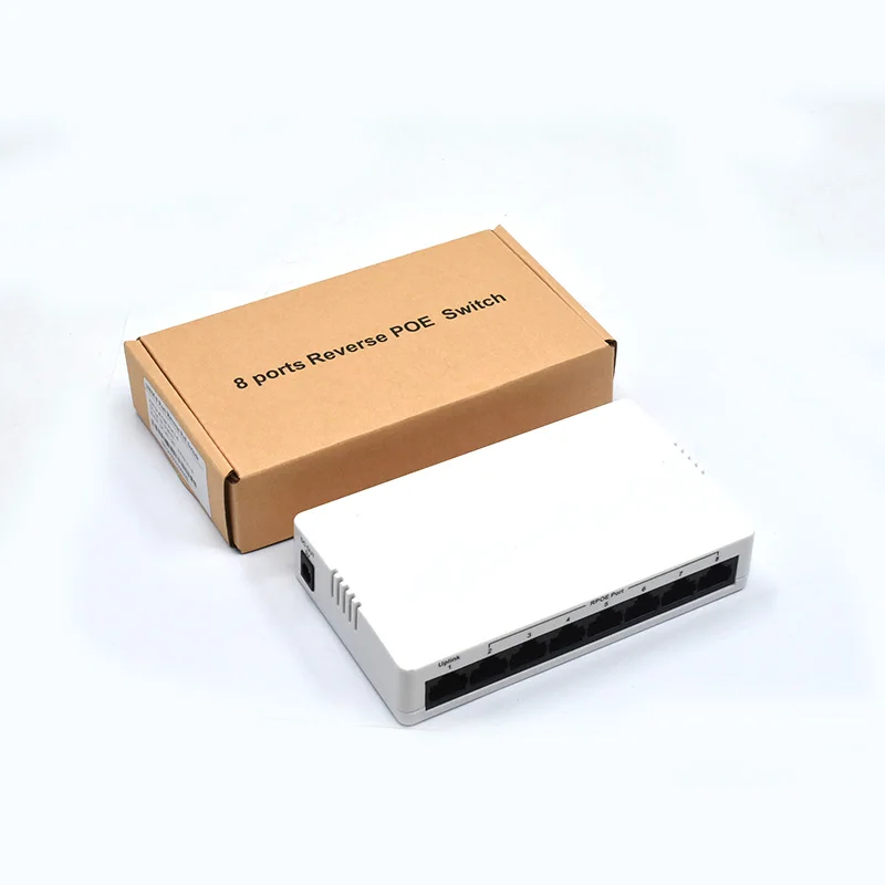 Wanglink 8 ports port1~7 POE in port 8 POE out DC 5V/12V Out Vlan 10/100M reverse POE switch