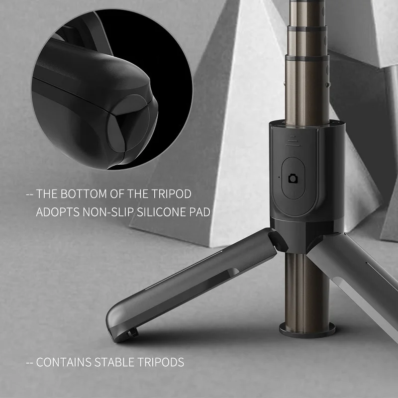 
2021 New 3 in 1 Mini Aluminum Wireless Bluetooths Selfie Stick Tripod with Remote Control for Smartphone 